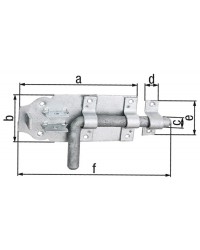 Bolzenriegel mit Schlaufe, 210x70mm