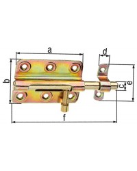 Bolzenriegel mit Schlaufe, 80x125mm