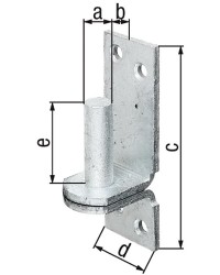 Kloben auf Platte 100x35mm