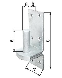 Kloben auf Platte 167x60mm