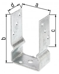 Pfostenträger U-Form, Typ 451, 91x150mm, feuerver