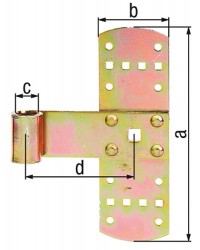 Kreuzband 160x50mm d13mm gelb verzinkt