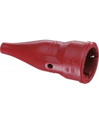 Gummi Schutzkontaktkupplung rot 16A 250V, iP44