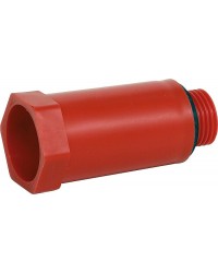 Baustopfen 1/2" mit Kunststoffgewinde rot