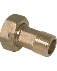 Verschraubung mit Dichtung 1" für Aufputzzähler 3/4" Ms. blank