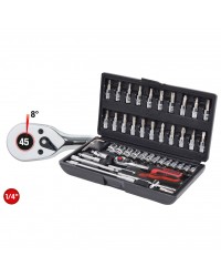 Steckschlüssel-Satz 1/4" CHROMEplus ,48-tlg 