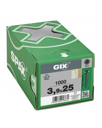 GIX-B Trompetenkopf 3,9x25,0 H2 Grobgewinde phosphatiert 1000St