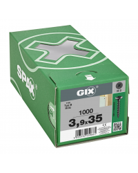 GIX-B Trompetenkopf 3,9x35,0 H2 Grobgewinde phosphatiert 1000St