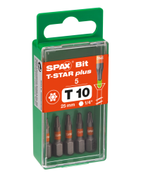 Spax Bit T-Star Plus T10 25mm S 5 Stück