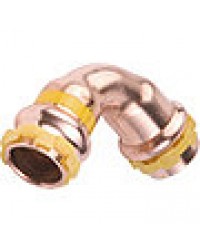 Kupfer Pressfitting Gas V-Kontur Bogen 90°, Ø 18 mm, PG 5002 Gas, i/i