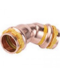 Kupfer Pressfitting Gas V-Kontur Bogen 45°, Ø 28