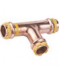 Kupfer Pressfitting Gas V-Kontur T-Stück, Ø 22 mm, PG 5130 Gas
