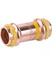 Kupfer Pressfitting Gas V-Kontur Muffe Ø 22 mm, PG 5270 Gas