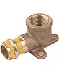 Rotguß Pressfitting Gas V-Kontur Deckenwinkel 3 Loch 18x1/2 PG 4471G Gas