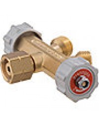 Abzweigventil G3/8"LH-ÜM - 2xG3/8"LH-KN