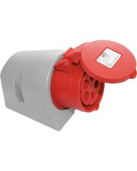 CEE-Wandsteckdose Turbo IP44 400V, 16A rot/grau, s
