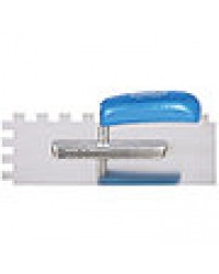 Glättekelle HAROMAC 15x15 gezahnt 280mm rostfrei blaues Heft