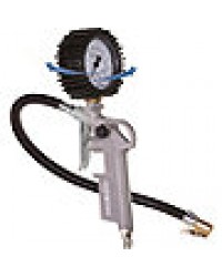 Reifenfüllmesser - Druckluft mit 30cm Schlauch und 3-er Adapterset, geeicht