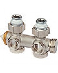 Ventilhahnblock Simplex Variodesign,für Einrohr- und Zweirohrsysteme,weiß