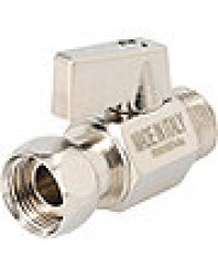 Minikugelhahn DN10(3/8") AG x DN10(3/8") ÜWM, messing verchromt 