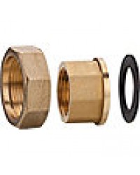 Verschraubungssatz Messing DN 40(11/2") ÜWM x DN 25(1") IG, mit Dichtung