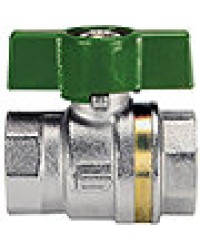 Messingkugelhahn ASTER ACS IG/IG 3/4`` DVGW-zertifiziert mit grünem Aluminium Flügelgriff