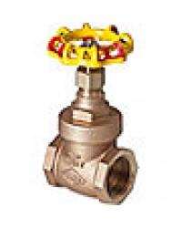 Rot-Gelb Muffen-Absperrschieber aus Rotguss 2`` oh