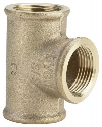 Rotguss-Gewindefitting T-Stück 1/2'' 