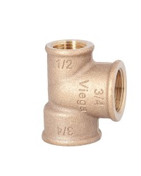 Rotguss-Gewindefitting T-Stück red. 3/4" x 1