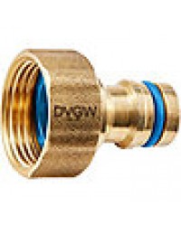 Geka plus Hahnstecker "Trinkwasser" IG DN 25 (1"), Messing bleifrei