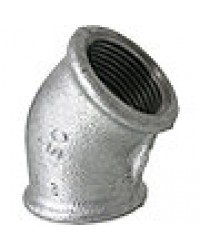 Tempergussfitting verzinkt Nr. 120, Winkel I/I 45°, Ø 2"