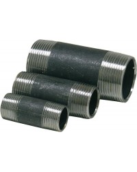 Rohrdoppelnippel, schwarz 1/2" x 60 mm (a/a) 