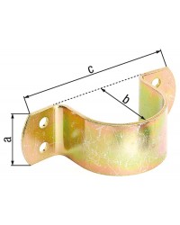Rohrschelle für d=57,0mm und 2 1/4, 40mm breit